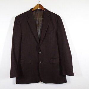 Ralph Lauren Sport Coat Blazer Jacket Men's Size 44L Brown Wool Cashmere Elbow